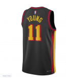 Youth Atlanta Hawks Trae Young Jordan Brand Black Swingman Jersey - Statement Edition