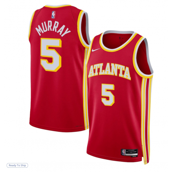 Unisex Atlanta Hawks Dejounte Murray Nike Red Swingman Jersey - Icon Edition