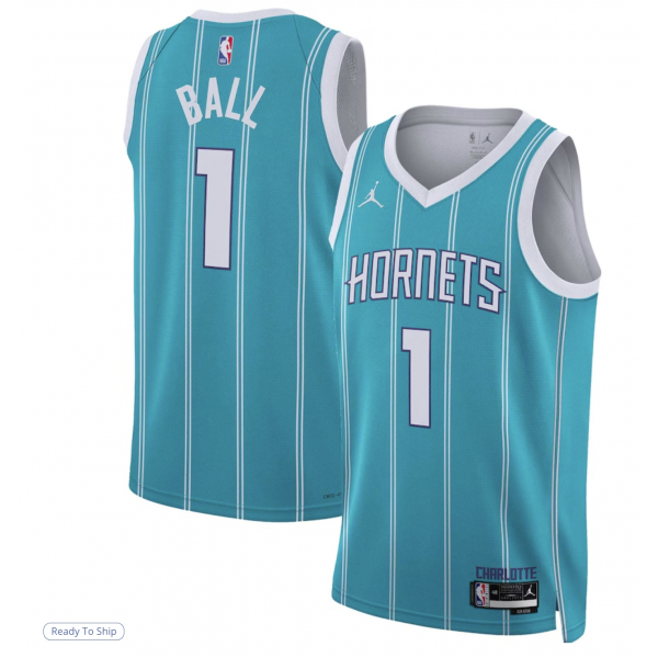 Unisex Charlotte Hornets LaMelo Ball Jordan Brand Teal Swingman Jersey - Icon Edition
