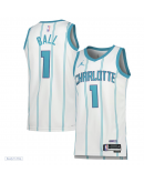 Unisex Charlotte Hornets LaMelo Ball Jordan Brand White Swingman Jersey - Association Edition