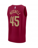 Youth Cleveland Cavaliers Donovan Mitchell Fanatics Wine Fast Break Replica Player Jersey - Icon Edition