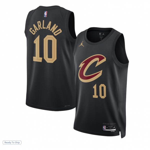 Unisex Cleveland Cavaliers Darius Garland Jordan Brand Black Swingman Jersey - Statement Edition