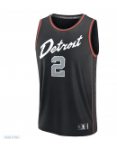 Men's Detroit Pistons Cade Cunningham Fanatics Black Fast Break Jersey - City Edition
