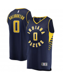Youth Indiana Pacers Tyrese Haliburton Fanatics Navy 2021/22 Fast Break Replica Jersey - Icon Edition