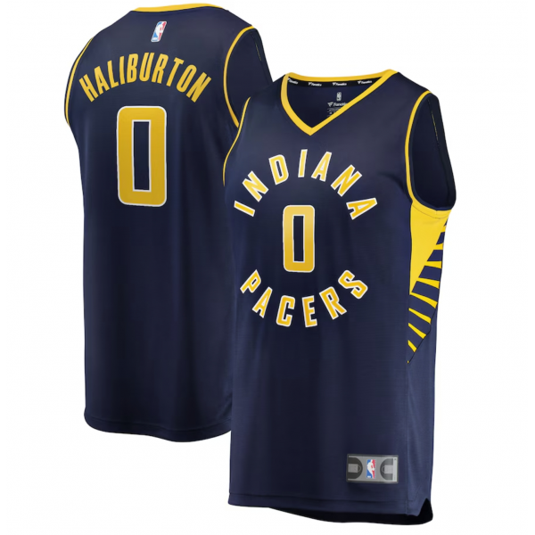 Youth Indiana Pacers Tyrese Haliburton Fanatics Navy 2021/22 Fast Break Replica Jersey - Icon Edition