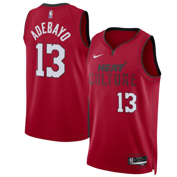 Unisex Miami Heat Bam Adebayo Nike Red 2024/25 Swingman Player Jersey - City Edition