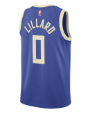 Unisex Milwaukee Bucks Damian Lillard Nike Royal 2024/25 Swingman Player Jersey - City Edition