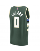 Youth Milwaukee Bucks Damian Lillard Fanatics Hunter Green Fast Break Replica Player Jersey - Icon Edition
