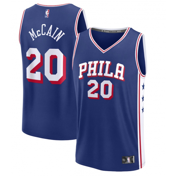 Men's Philadelphia 76ers Jared McCain Fanatics Royal 2024 NBA Draft Fast Break Player Jersey - Icon Edition