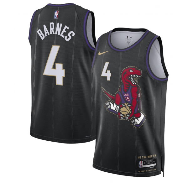 Unisex Toronto Raptors Scottie Barnes Nike Black 2024/25 Swingman Player Jersey - City Edition