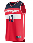 Men's Washington Wizards Jordan Poole Fanatics Red Fast Break Player Jersey - Icon Edition