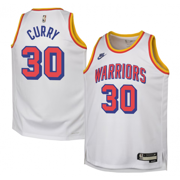 Youth Golden State Warriors Stephen Curry Nike White 2024/25 Swingman Jersey - Classic Edition