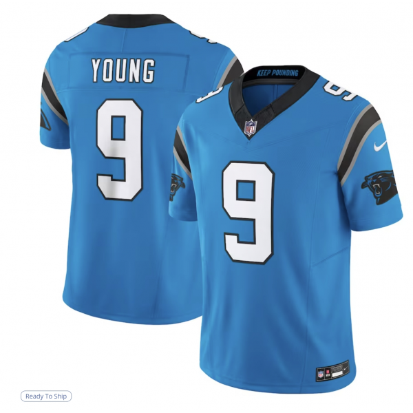 Men's Carolina Panthers Bryce Young Nike Blue Limited Jersey