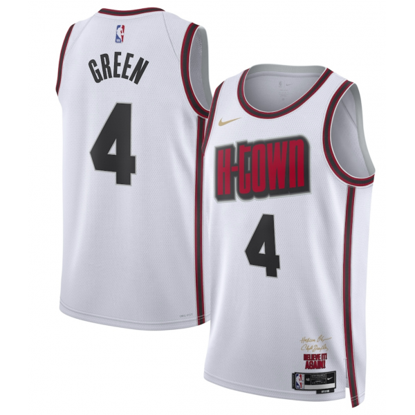 Unisex Houston Rockets Jalen Green Nike White 2024/25 Swingman Player Jersey - City Edition