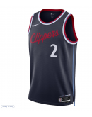 Unisex LA Clippers Kawhi Leonard Nike Navy 2024/25 Swingman Jersey - Icon Edition