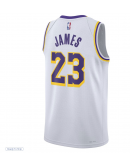 Unisex Los Angeles Lakers LeBron James Nike White Swingman Jersey - Association Edition
