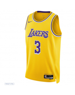 Unisex Los Angeles Lakers Anthony Davis Nike Gold Swingman Jersey - Icon Edition