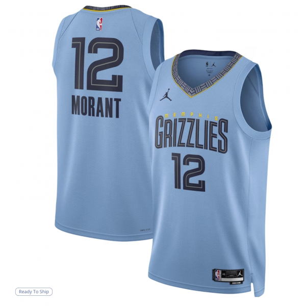 Unisex Memphis Grizzlies Ja Morant Jordan Brand Light Blue Swingman Jersey - Statement Edition