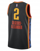 Unisex Oklahoma City Thunder Shai Gilgeous-Alexander Nike Black 2024/25 Swingman Player Jersey - City Edition