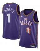 Unisex Phoenix Suns Devin Booker Nike Purple 2024/25 Swingman Player Jersey - City Edition