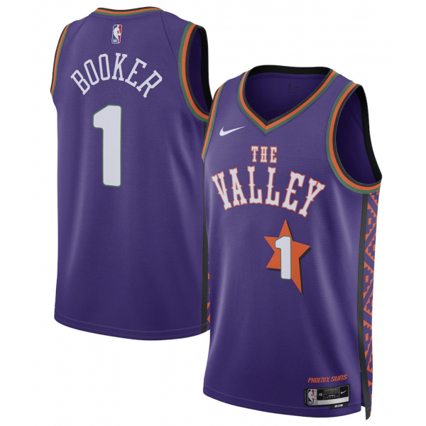 Unisex Phoenix Suns Devin Booker Nike Purple 2024/25 Swingman Player Jersey - City Edition