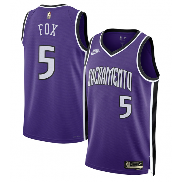 Unisex Sacramento Kings De'Aaron Fox Nike Purple 2024/25 Swingman Jersey - Classic Edition