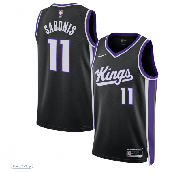 Unisex Sacramento Kings Domantas Sabonis Nike Black Swingman Player Jersey - Icon Edition