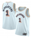Unisex San Antonio Spurs Victor Wembanyama Nike Light Blue 2024/25 Swingman Player Jersey - City Edition