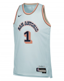 Youth San Antonio Spurs Victor Wembanyama Nike Light Blue 2024/25 Swingman Player Jersey - City Edition