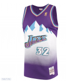 Men's Utah Jazz Karl Malone Mitchell & Ness Purple 1996/97 Hardwood Classics Swingman Jersey