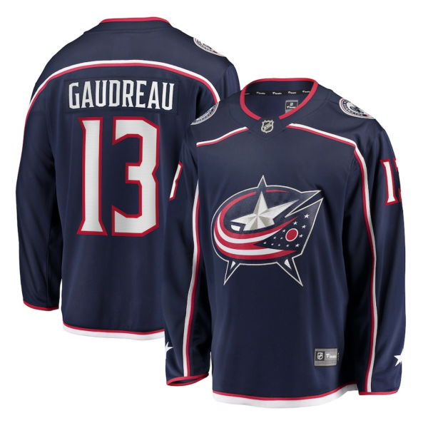 Men's Columbus Blue Jackets Johnny Gaudreau Fanatics Navy Breakaway Player Jersey