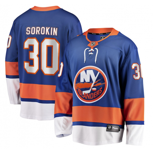 Men's New York Islanders Ilya Sorokin Fanatics Royal Home Breakaway Player Jersey