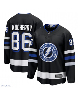 Men's Tampa Bay Lightning Nikita Kucherov Fanatics Black Alternate Premier Breakaway Player Jersey