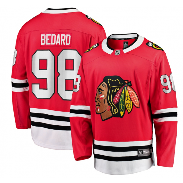 Men's Chicago Blackhawks Connor Bedard Fanatics Red Home Breakaway Player Jersey
