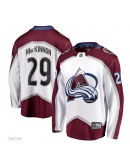 Men's Colorado Avalanche Nathan MacKinnon Fanatics White Away Premier Breakaway Player Jersey