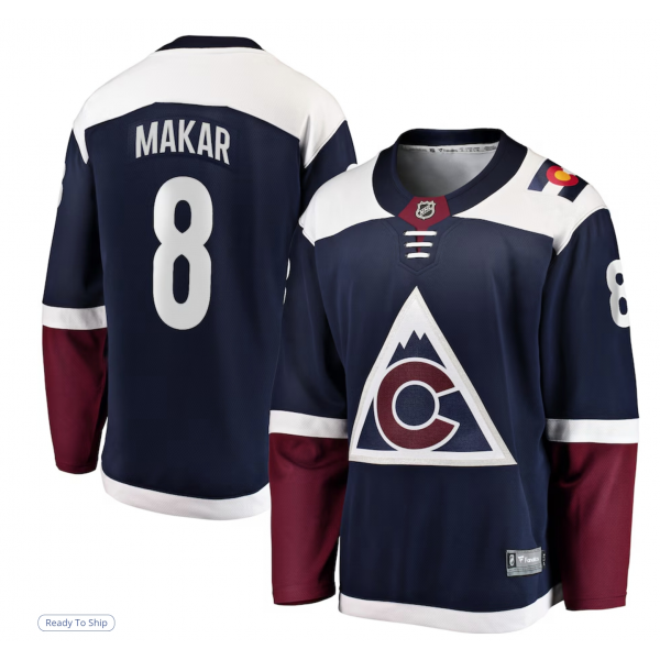 Men's Colorado Avalanche Cale Makar Fanatics Navy Alternate Premier Breakaway Player Jersey