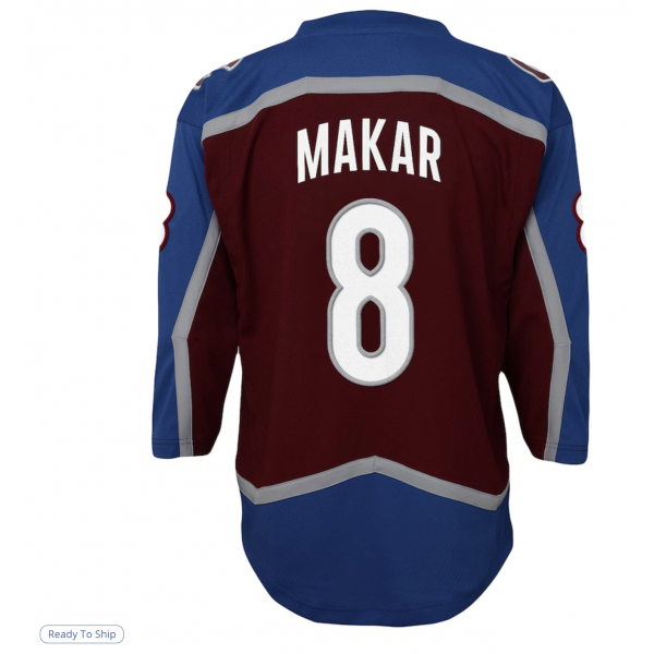 Youth Colorado Avalanche Cale Makar Burgundy Home Replica Player Jersey