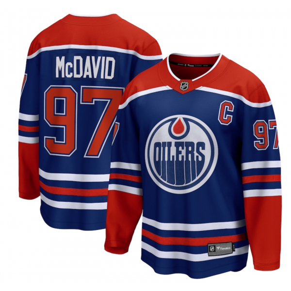 Men's Edmonton Oilers Connor McDavid Fanatics Royal Home Breakaway Jersey