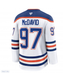 Men's Edmonton Oilers Connor McDavid Fanatics White Away Premium Jersey