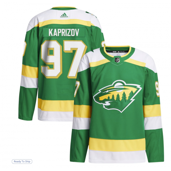 Men's Minnesota Wild Kirill Kaprizov adidas Green Alternate Primegreen Authentic Player Jersey