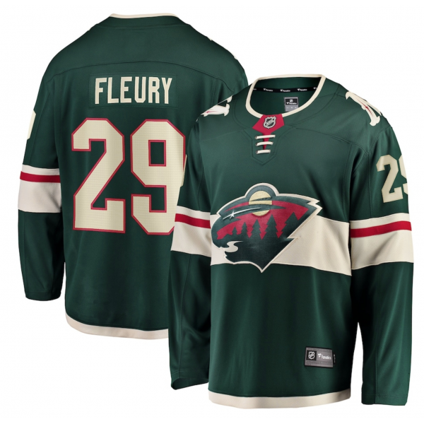 Men's Minnesota Wild Marc-Andre Fleury Fanatics Green Home Breakaway Player Jersey