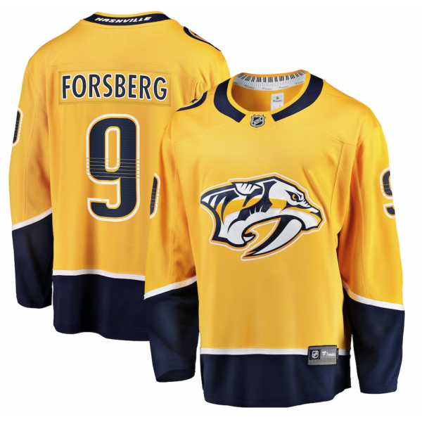 Men's Nashville Predators Filip Forsberg Fanatics Gold Home Breakaway Jersey