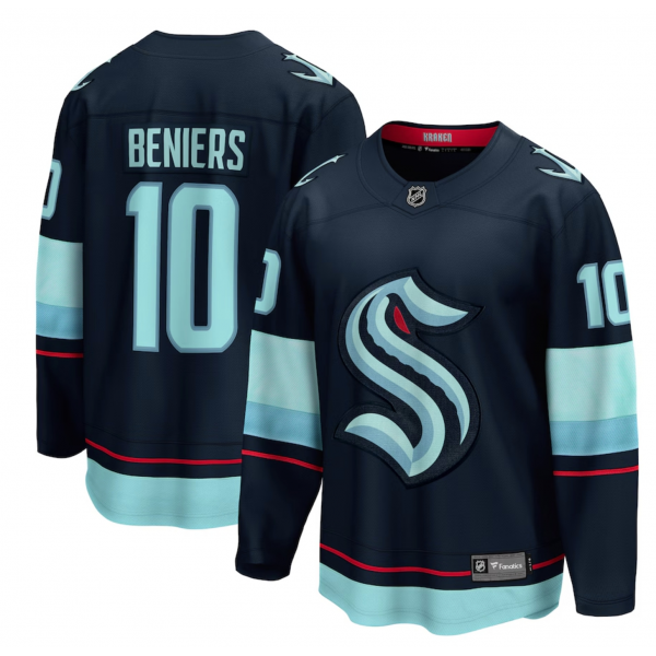 Men's Seattle Kraken Matty Beniers Fanatics Deep Sea Blue Premier Breakaway Player Jersey