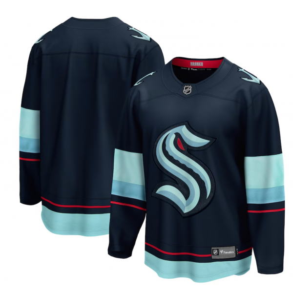 Men's Seattle Kraken Fanatics Deep Sea Blue Home Breakaway Jersey