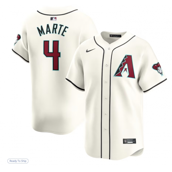 Men's Arizona Diamondbacks Ketel Marte Nike White Home Limited Player Jersey