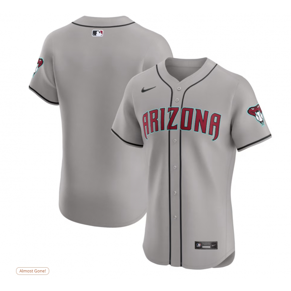 Men's Arizona Diamondbacks Nike Gray Premier Elite Patch Jersey