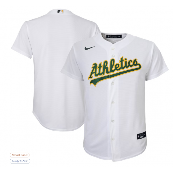 Youth Athletics Nike White Home Replica Team Jersey Youth Athletics Nike White Home Replica Team Jersey