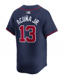 Men's Atlanta Braves Ronald Acuña Jr. Nike Navy Alternate Limited Player Jersey