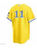 Men's Boston Red Sox Rafael Devers Nike Gold/Light Blue City Connect Replica Player Jersey