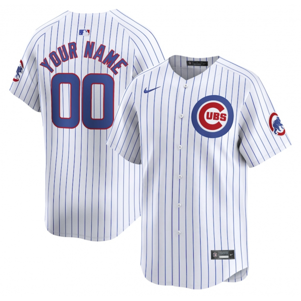 Men's Chicago Cubs Nike White Home Limited Custom Jersey Men's Chicago Cubs Nike White Home Limited Custom Jersey